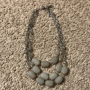 The Limited Silver and Grey Beaded Necklace